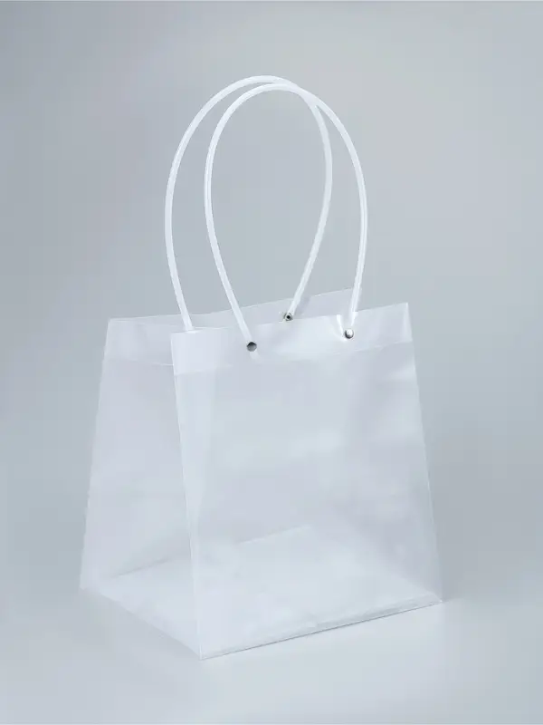 Пакет подарочный с квадратным дном, ПП прозрачный, 23&times;18&times;24 см