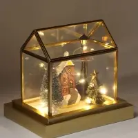 Фигура с подсветкой &laquo;Новогодняя ёлка на площади&raquo;, 19.5&times;14.5&times;17.8 см, стекло