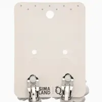 Клипсы "Цветочки" цвет белый в золоте