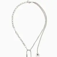 Цепь "Карабин", цвет серебро