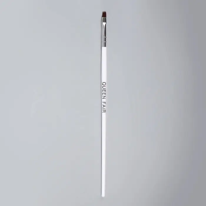 Кисть для наращивания и дизайна ногтей, скошенная, 17.5 см, 5×4 мм, белая