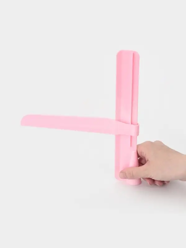 Шпатель кондитерский угловой Доляна, 2 части, 23.5&times;4.7&times;2.6 см, пластик, розовый