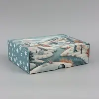Коробка подарочная, самосборная &laquo;С Новым годом&raquo;,30.7&times;22&times;9.5 см