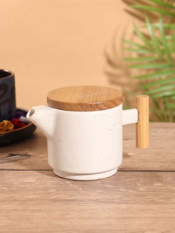 Набор для чаепития «Атика» керамический, белый, чайничек + кружка