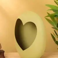 Подсвечник в форме сердца текстурный «Олива», 16.5×8.5×22 +/- 1 см