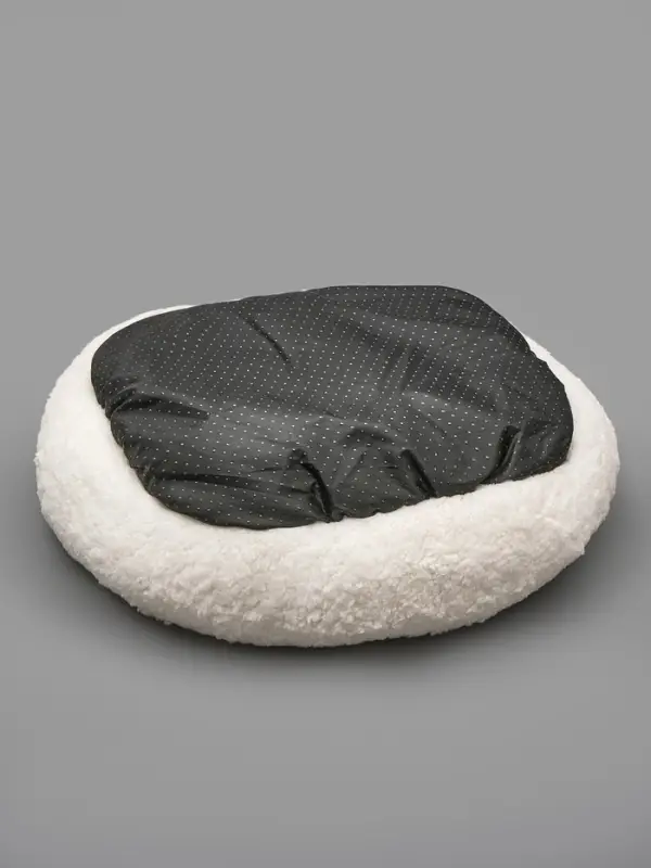 Лежанка для животных &laquo;Уют&raquo;, 50&times;42&times;11 см, мягкий мех, цвет молочный