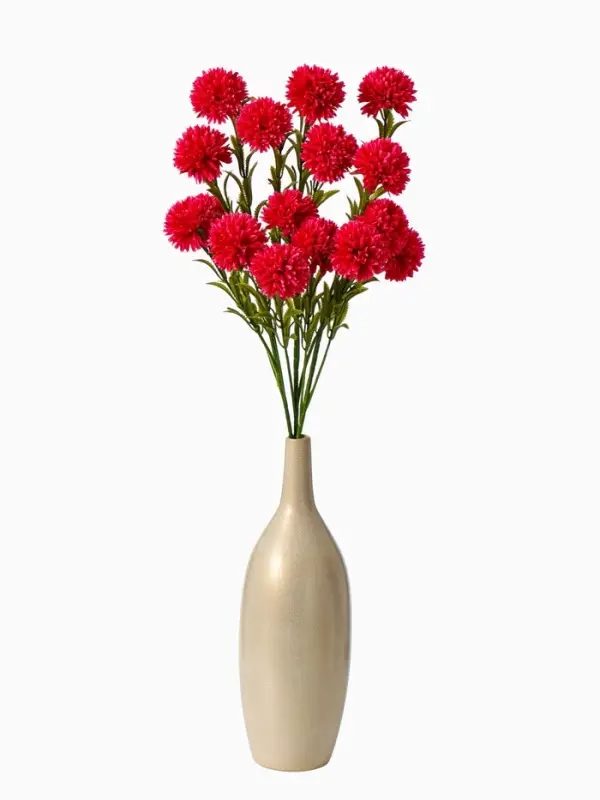 Цветы искусственные &laquo;Хризантема помпон&raquo;, h=80 см, d=6 см, малиновые