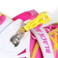 Коньки раздвижные BlackAqua, р. 39-42, для фитнеса, с роликовой платформой, цвет фуксия Коньки раздвижные BlackAqua, р. 39-42, для фитнеса, с роликовой платформой, цвет фуксия