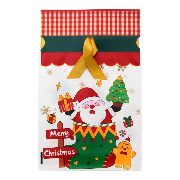 Пакет полиэтиленовый подарочный, с завязками  Пакет полиэтиленовый подарочный, с завязками "Подарки" МИКС, 15х23 см