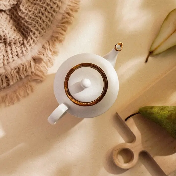 Заварочный чайник SL Home &laquo;Волна в камне&raquo;, 1 л, 22&times;13&times;15.5 см, фарфор, белый