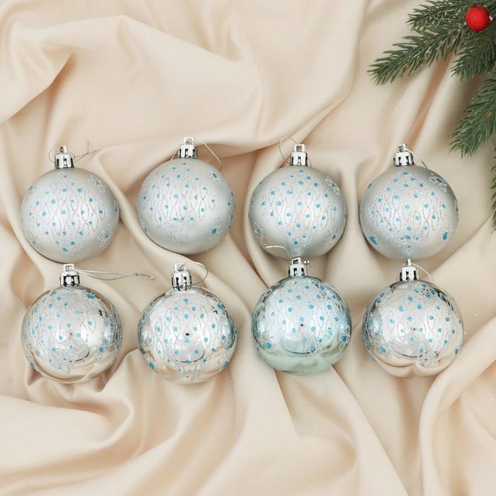 Набор шаров пластик d-6 см, 8 шт Набор шаров пластик d-6 см, 8 шт "Мальта"