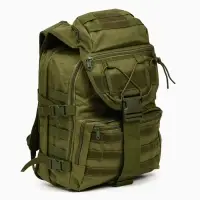 Рюкзак тактический туристический Storm tactic, 40 л, с карманами, однотонный, оливковый