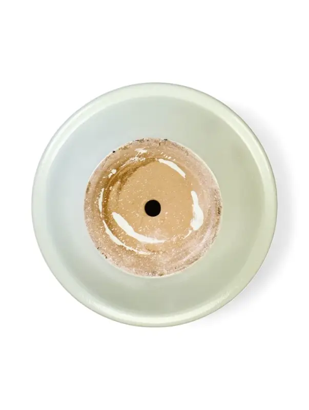 Горшок цветочный с поддоном 3,4 л, керамика  Горшок цветочный с поддоном 3,4 л, керамика "Листья" (М)