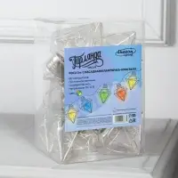 Гирлянда &laquo;Нить&raquo; 3 м с насадками &laquo;Лампочки кристалл&raquo;, IP20, прозрачная нить, 80 LED, свечение мульти, 8 режимов, 220 В