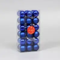 Ёлочные игрушки &laquo;Однотонный&raquo;, шары новогодние, набор 36 шт., d=4 см, синий