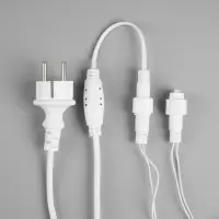 Гирлянда &laquo;Бахрома&raquo; 6&times;0.7 м, IP44, УМС, белая нить, 120 LED, свечение белое, 220 В