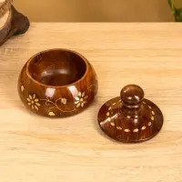 Сахарница "Ассорти" 12х12х10 см, дерево шишам Сахарница "Ассорти" 12х12х10 см, дерево шишам