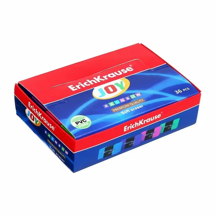 Ластик ErichKrause Ластик ErichKrause "Joy Rainbow", мягкий, гипоаллергенный, микс