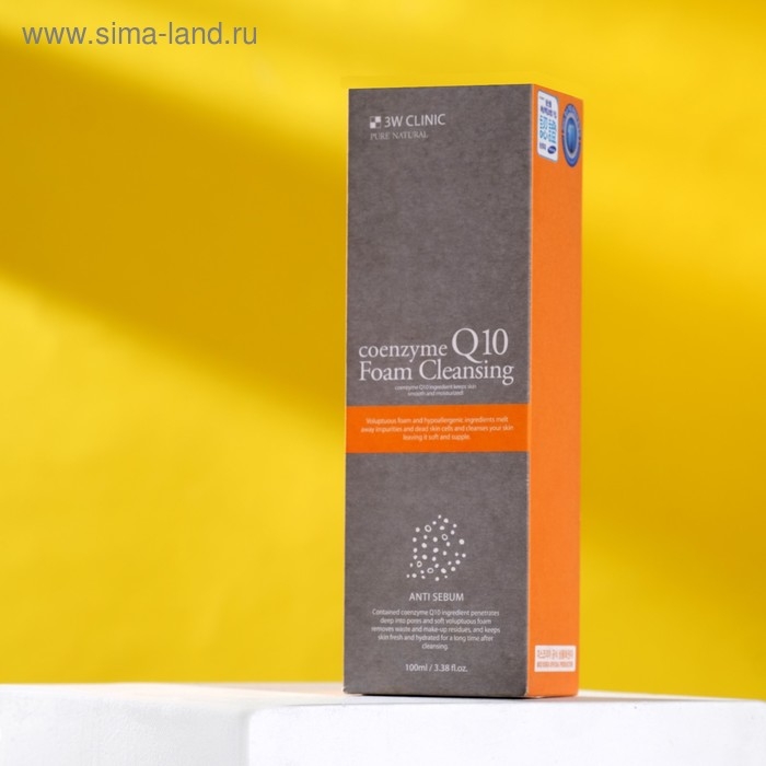 Омолаживающая пенка с коэнзимом 3W CLINIC Coenzyme Q10 Foam Cleansing, 100 мл Омолаживающая пенка с коэнзимом 3W CLINIC Coenzyme Q10 Foam Cleansing, 100 мл