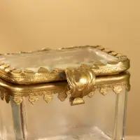 Шкатулка «Коробок», 6×5.5×4.5 см, латунь, стекло