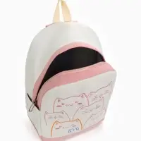 Рюкзак школьный на молнии, с карманами, с рисунком, размер 30&times;14&times;43 см, розовый