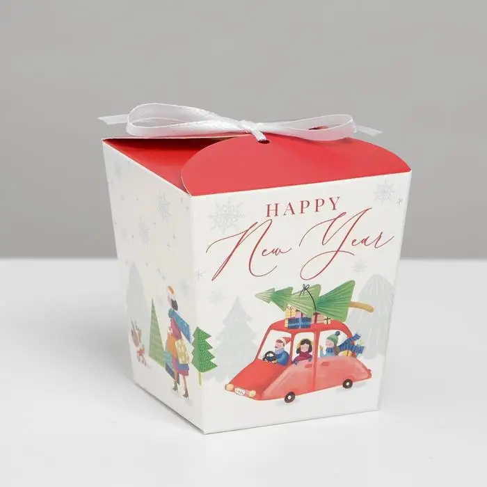 Бонбоньерка новогодняя «Город», 7,5 х 8 х 7,5 см, Новый год Бонбоньерка новогодняя «Город», 7,5 х 8 х 7,5 см, Новый год