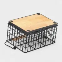 Корзина для мелочей Доляна &laquo;Эстетика&raquo;, 23&times;16&times;12 см, чёрная