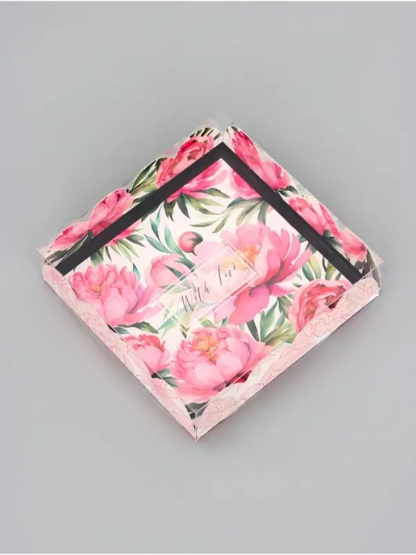 Коробка для печенья, «С Любовью», 12×12×3 см