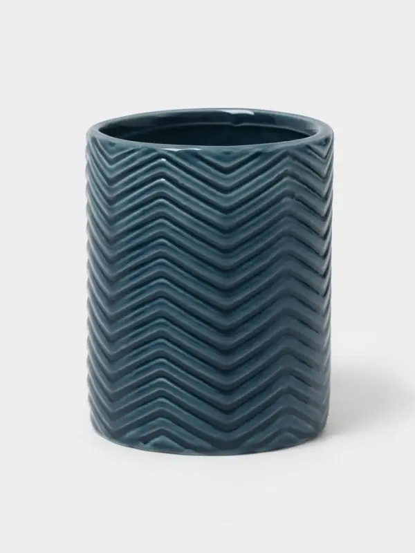 Аксессуары для ванной &laquo;Минимал&raquo;, 2 предмета: дозатор для мыла 350 мл, стакан 350 мл, синие