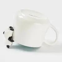 Кружка Доляна &laquo;Пандочка&raquo;, 400 мл, керамика, с фигуркой, белая, бирюзовая