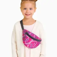 Сумка поясная, детская, на молнии, малиновая