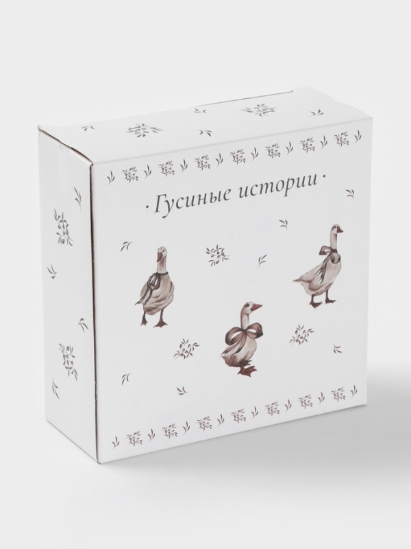 Салатник Доляна  Салатник Доляна "Гуси" цвет белый   15,5х6 см