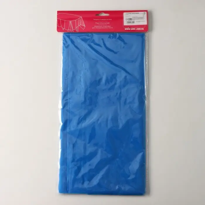 Скатерть на стол Доляна &laquo;Праздничный стол&raquo;, 137&times;183 см, толщина 30 мкм, цвет синий