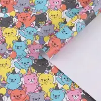 Бумага упаковочная крафт &laquo;Мишки&raquo;, 1 лист, 70&times;100 см