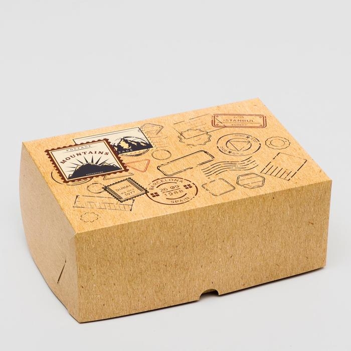 Коробка складная, двухсторонняя  Коробка складная, двухсторонняя " Post office " 25 х 15 х 10 см