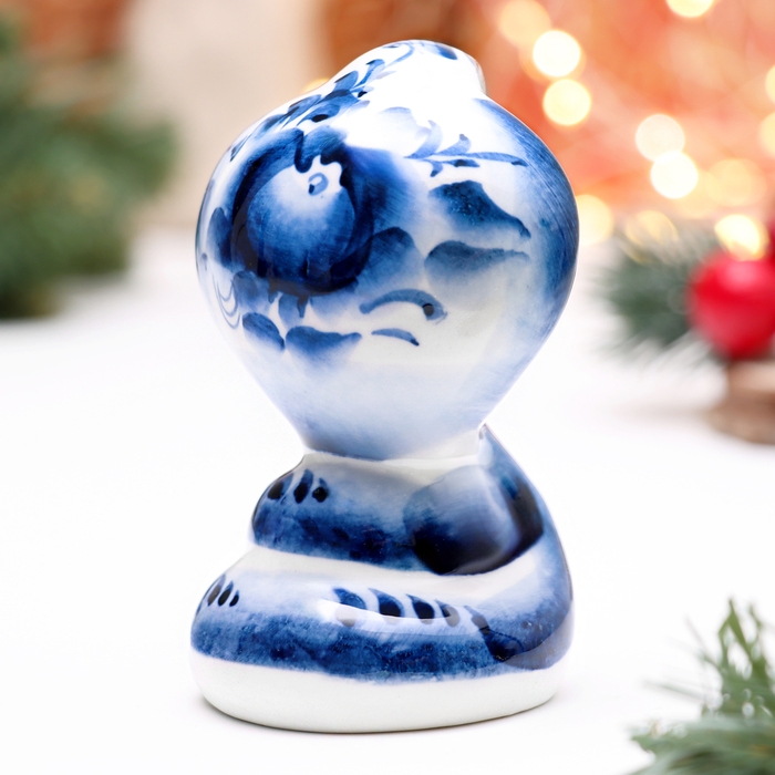 Сувенир Сувенир "Кобра большая", гжель, 10см