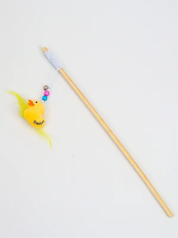 Дразнилка-удочка "Утенок", микс цветов
