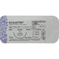 Шовный материал ALCALACTINE 1 75см, колющ. 45мм 1/2 12шт C0245Z1T75