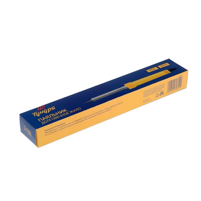 Паяльник ТУНДРА, индикатор работы, долговечное жало, 40 Вт, 220 В Паяльник ТУНДРА, индикатор работы, долговечное жало, 40 Вт, 220 В