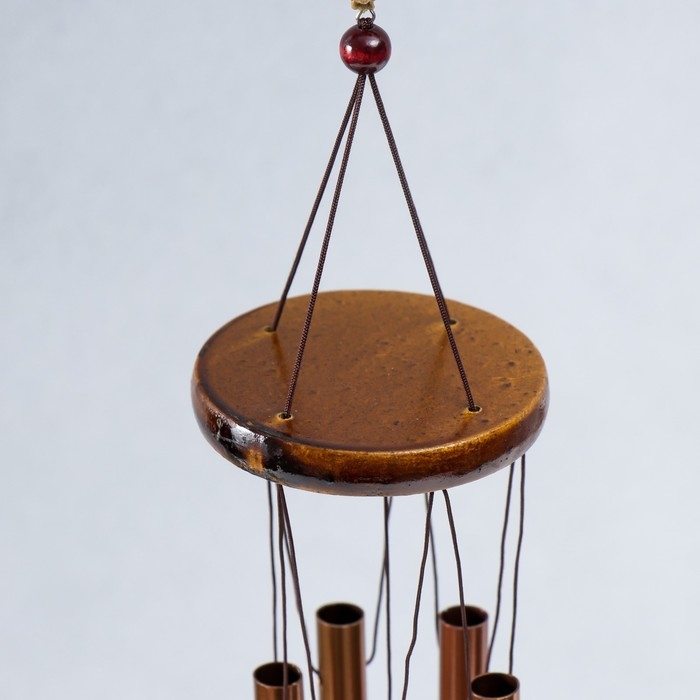 Музыка ветра металл Музыка ветра металл "Ганеша и цветок лотоса" 5 трубочек 51х6,5 см