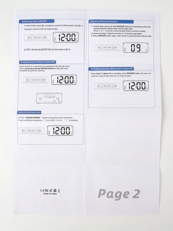 Часы электронные настольные, будильник, вибрация, от USB, от батареек 2&times;АА