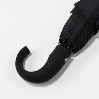 Зонт полуавтоматический &laquo;Мрак&raquo;, эпонж, 3 сложения, 8 спиц, R=47/55 см, d=94 см, чёрный