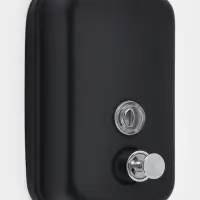 Диспенсер для жидкого мыла Stölz, механический, 500 мл, нержавеющая сталь, чёрный Диспенсер для жидкого мыла Stölz, механический, 500 мл, нержавеющая сталь, чёрный