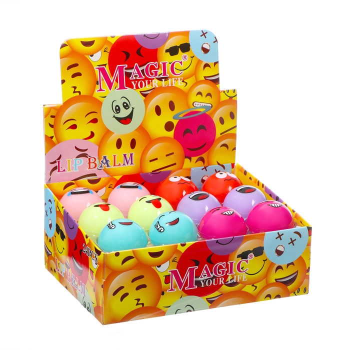 Бальзам для губ «Смайлики», микс цветов и ароматов Бальзам для губ «Смайлики», микс цветов и ароматов