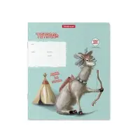 Тетрадь 24 листов в линейку, ErichKrause "Лама", обложка мелованный картон, блок офсет 100% белизна, МИКС