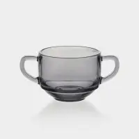 Бульонница Paşabah&ccedil;e &laquo;Грей&raquo;, 480 мл, с ручками, стекло, серая