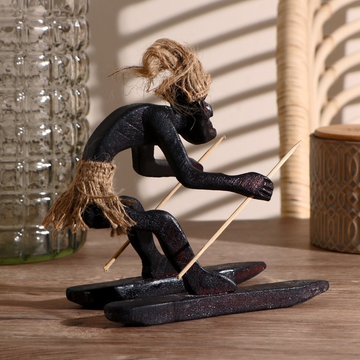 Сувенир «Абориген-лыжник», 15 см, дерево Сувенир «Абориген-лыжник», 15 см, дерево