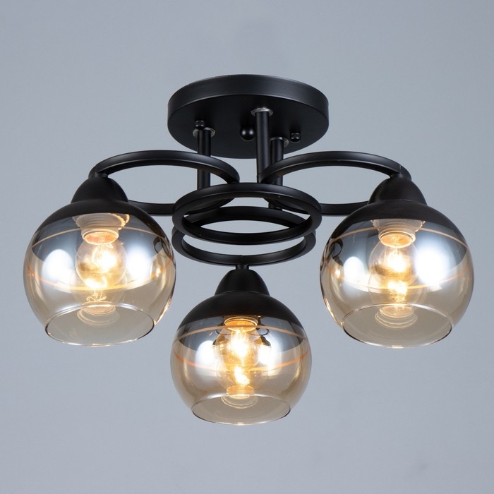 Люстра Люстра "Айрис" 3хЕ27 40Вт чёрный 42х42х23 см BayerLux