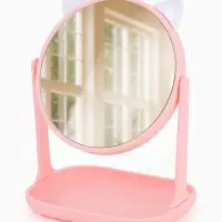 Зеркало с подставкой &laquo;Кошка&raquo; 16.5&times;22&times;11.7 см, (d=14.5 см), МИКС