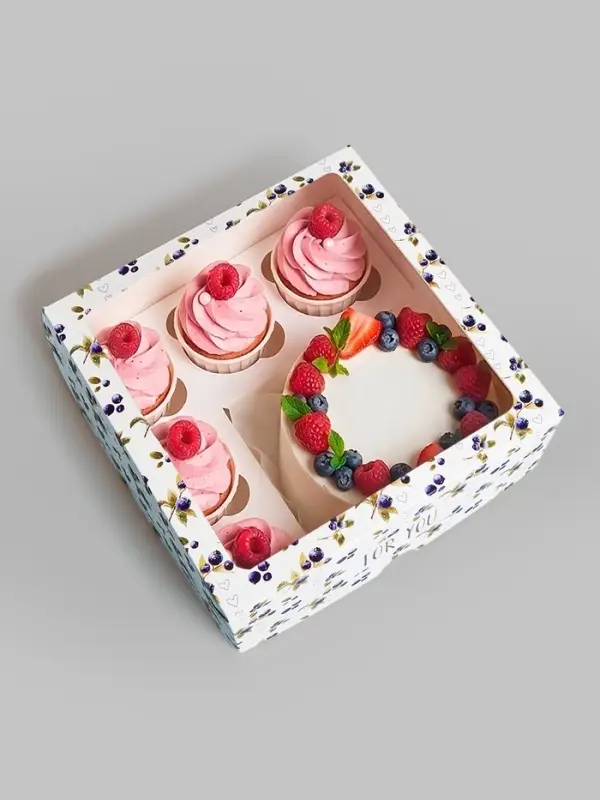 Коробка для капкейков For you, 25&times;25&times;10 см